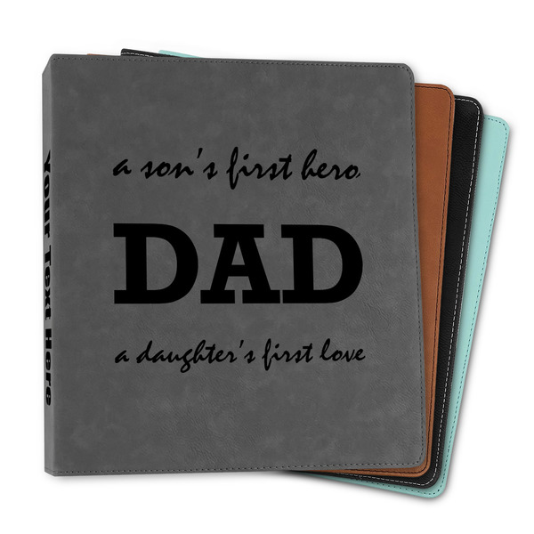 Custom Father's Day Quotes & Sayings Leather Binder - 1"