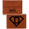 Father's Day Quotes & Sayings Leather Business Card Holder - Front Back