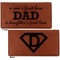 Father's Day Quotes & Sayings Leather Checkbook Holder Front and Back