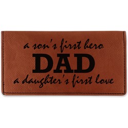 Father's Day Quotes & Sayings Leatherette Checkbook Holder (Personalized)