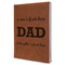 Father's Day Quotes & Sayings Leather Sketchbook - Large - Single Sided