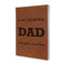 Father's Day Quotes & Sayings Leather Sketchbook - Small - Single Sided - Angled View