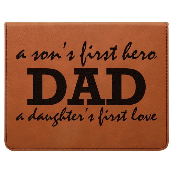 Father's Day Quotes & Sayings Leatherette 4-Piece Wine Tool Set Flat