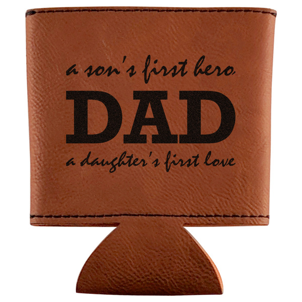 Custom Father's Day Quotes & Sayings Leatherette Can Sleeve (Personalized)