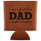 Father's Day Quotes & Sayings Leatherette Can Sleeve - Flat
