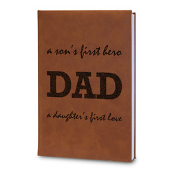 Father's Day Quotes & Sayings Leatherette Journal - Large - Double Sided