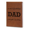 Father's Day Quotes & Sayings Leatherette Journal - Large - Double Sided