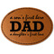 Father's Day Quotes & Sayings Leatherette Patches - Oval