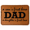 Father's Day Quotes & Sayings Leatherette Patches - Rectangle