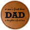 Father's Day Quotes & Sayings Leatherette Patches - Round