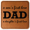 Father's Day Quotes & Sayings Leatherette Patches - Square