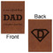 Father's Day Quotes & Sayings Leatherette Sketchbooks - Large - Double Sided - Front & Back View