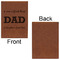 Father's Day Quotes & Sayings Leatherette Sketchbooks - Large - Single Sided - Front & Back View