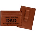 Father's Day Quotes & Sayings Leatherette Wallet with Money Clip (Personalized)