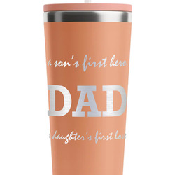 Father's Day Quotes & Sayings RTIC Everyday Tumbler with Straw - 28oz - Peach - Double-Sided
