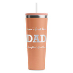 Father's Day Quotes & Sayings RTIC Everyday Tumbler with Straw - 28oz - Peach - Single-Sided