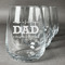 Father's Day Quotes & Sayings Stemless Wine Glasses (Set of 4) (Personalized)