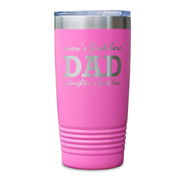 Father's Day Quotes & Sayings Pink Polar Camel Tumbler - 20oz - Single Sided - Approval