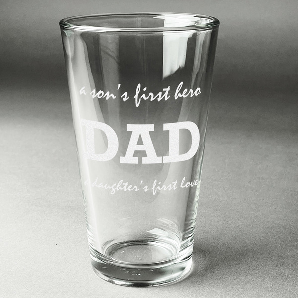 Custom Father's Day Quotes & Sayings Pint Glass - Engraved