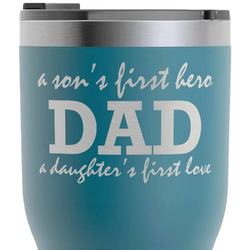 Father's Day Quotes & Sayings RTIC Tumbler - Dark Teal - Laser Engraved - Double-Sided