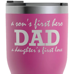 Father's Day Quotes & Sayings RTIC Tumbler - Magenta - Laser Engraved - Double-Sided