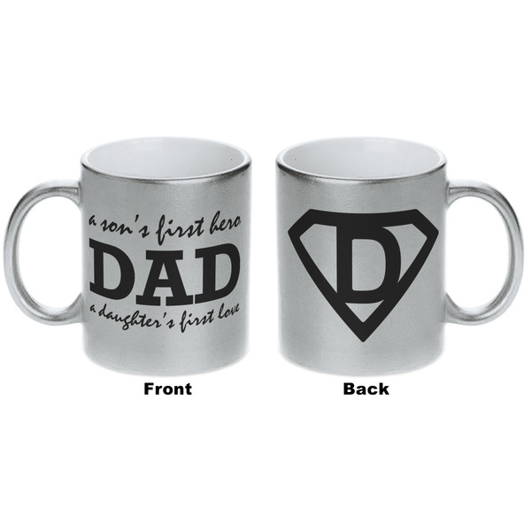 Father's Day Quotes & Sayings Silver Mug - Approval