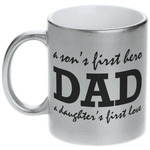 Father's Day Quotes & Sayings Metallic Silver Mug
