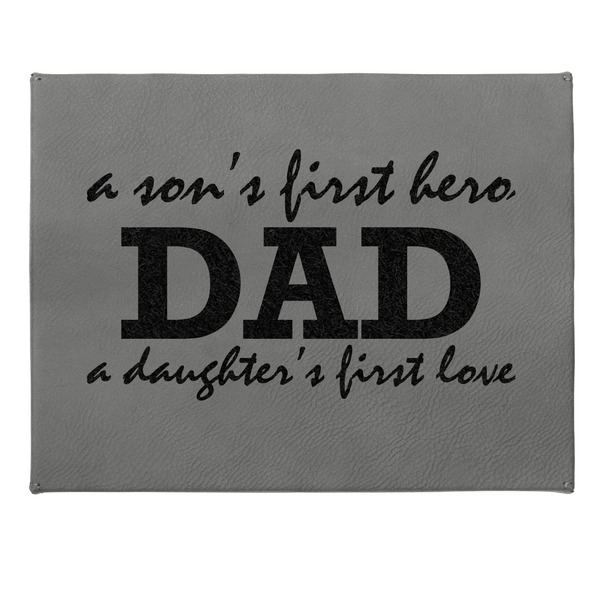 Father's Day Quotes & Sayings Small Engraved Gift Box with Leather Lid - Approval