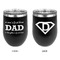 Father's Day Quotes & Sayings Stainless Wine Tumblers - Black - Double Sided - Approval