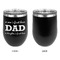 Father's Day Quotes & Sayings Stainless Wine Tumblers - Black - Single Sided - Approval