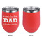 Father's Day Quotes & Sayings Stainless Wine Tumblers - Coral - Single Sided - Approval
