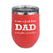 Father's Day Quotes & Sayings Stainless Wine Tumblers - Coral - Single Sided - Front