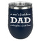 Father's Day Quotes & Sayings Stemless Stainless Steel Wine Tumbler - Navy - Double Sided
