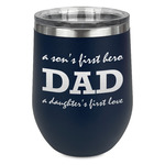 Father's Day Quotes & Sayings Stemless Wine Tumbler - 5 Color Choices - Stainless Steel  (Personalized)