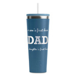 Father's Day Quotes & Sayings RTIC Everyday Tumbler with Straw - 28oz - Steel Blue - Single-Sided
