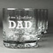 Father's Day Quotes & Sayings Whiskey Glasses Set of 4 - Engraved Front