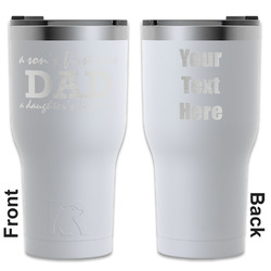 Father's Day Quotes & Sayings RTIC Tumbler - White - Engraved Front & Back (Personalized)