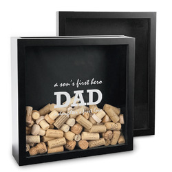 Father's Day Quotes & Sayings Wine Cork & Bottle Cap Shadow Box