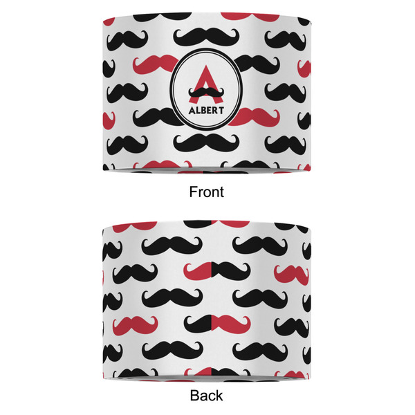 Mustache Print 12" Drum Lampshade - APPROVAL (Fabric)