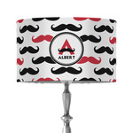 Mustache Print 12" Drum Lamp Shade - Fabric (Personalized)