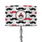 Mustache Print 12" Drum Lampshade - ON STAND (Fabric)