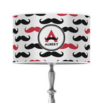 Mustache Print 12" Drum Lamp Shade - Poly-film (Personalized)