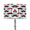 Mustache Print 12" Drum Lampshade - ON STAND (Poly Film)