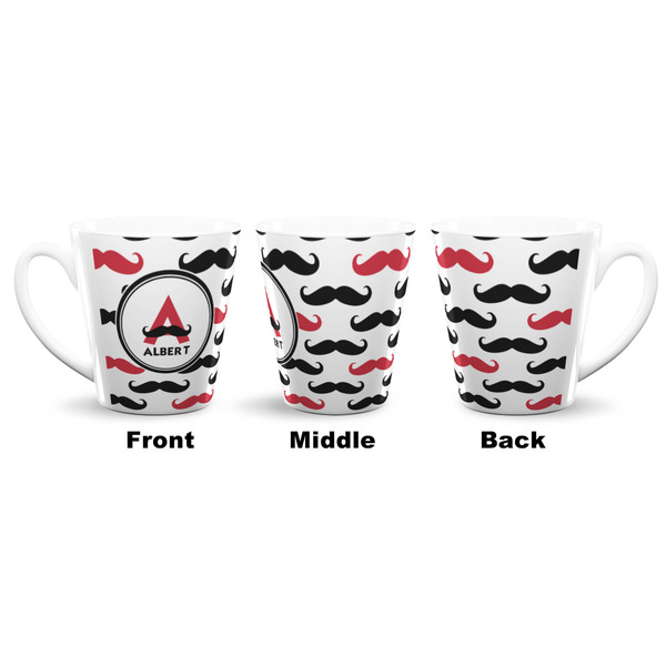 Mustache Print 12 Oz Latte Mug - Approval