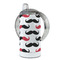 Mustache Print 12 oz Stainless Steel Sippy Cups - FULL (back angle)