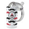 Mustache Print 12 oz Stainless Steel Sippy Cups - Top Off
