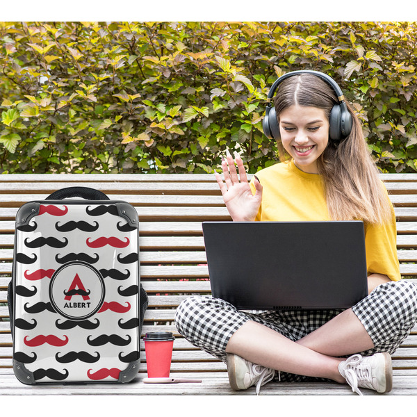 Mustache Print 15" Backpack - LIFESTYLE