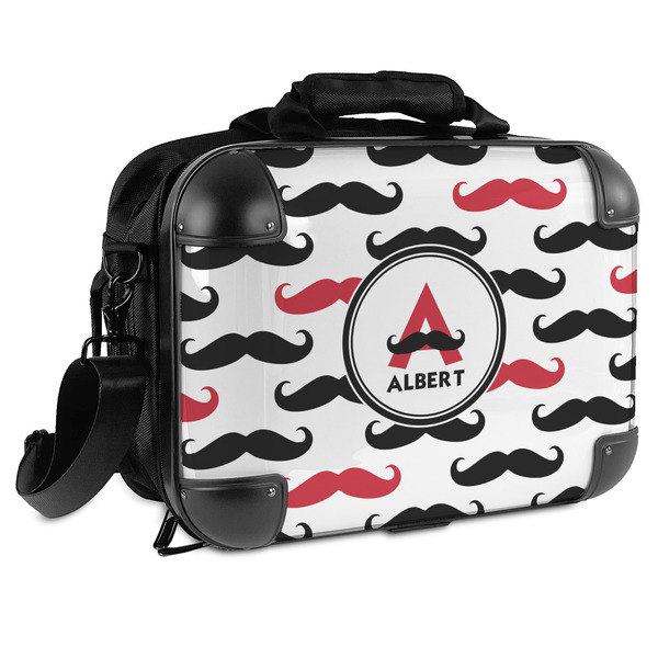 Custom Mustache Print Hard Shell Briefcase (Personalized)