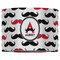 Mustache Print 16" Drum Lampshade - FRONT (Fabric)
