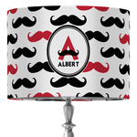Mustache Print 16" Drum Lamp Shade - Fabric (Personalized)